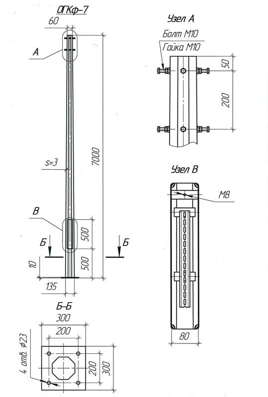 Опора ОГКф-7 (3мм 60/135 фл.300х10 мц. 200 отв. 23х4) гор. оцинк. UMECON МК 89835