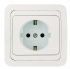 Розетка 1-м СП Mimoza 16А IP20 с заземл. пластик. основ. бел./бел. Makel 12028