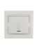 Переключатель проходной 1-кл. СП Mira 10А с подсветкой с бел. вставкой бел. LEZARD 701-0202-114