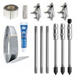 Комплект заземления нержавеющий треугольником 9 метров (3 очага х 3 метра) Комплект заземления нержавеющий треугольником 9 метров (3 очага х 3 метра)