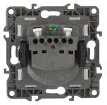 Розетка 1-м СП Эра12 12-2102-01 16А IP20 16AX 250В 2P+E Schuko защ. шторки механизм бел. Эра Б0014687