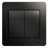 Выключатель 2-кл. СП Glossa 10А IP20 (сх. 5) 10AX в сборе антрацит SE GSL000752
