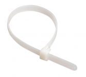Хомут кабельный ХМ 7.5х300 бел. многоразовый (уп.100шт) IEK UHH50-7-300-100